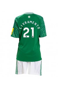 Newcastle United Tino Livramento #21 Babyklær Borte Fotballdrakt til barn 2025-26 Korte ermer (+ Korte bukser)